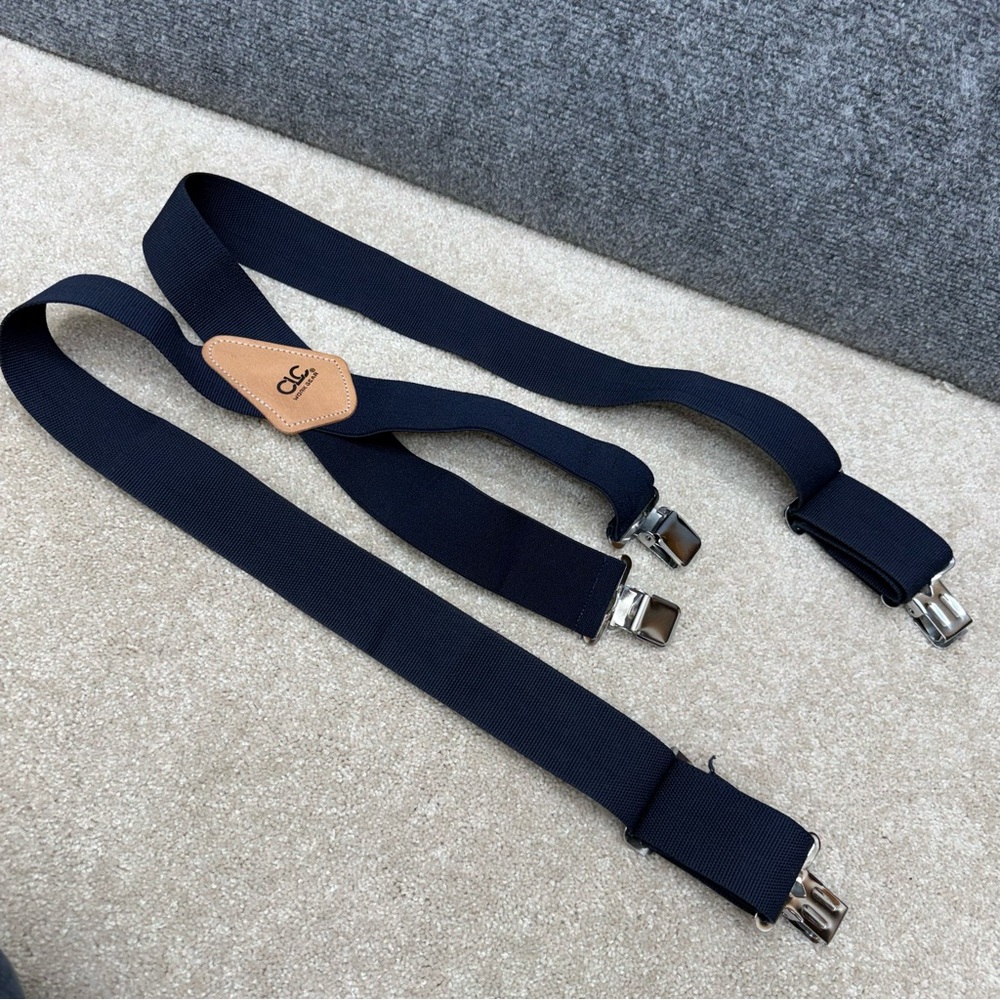 CLC Work Gear blue suspenders mens 2" wide adjustable